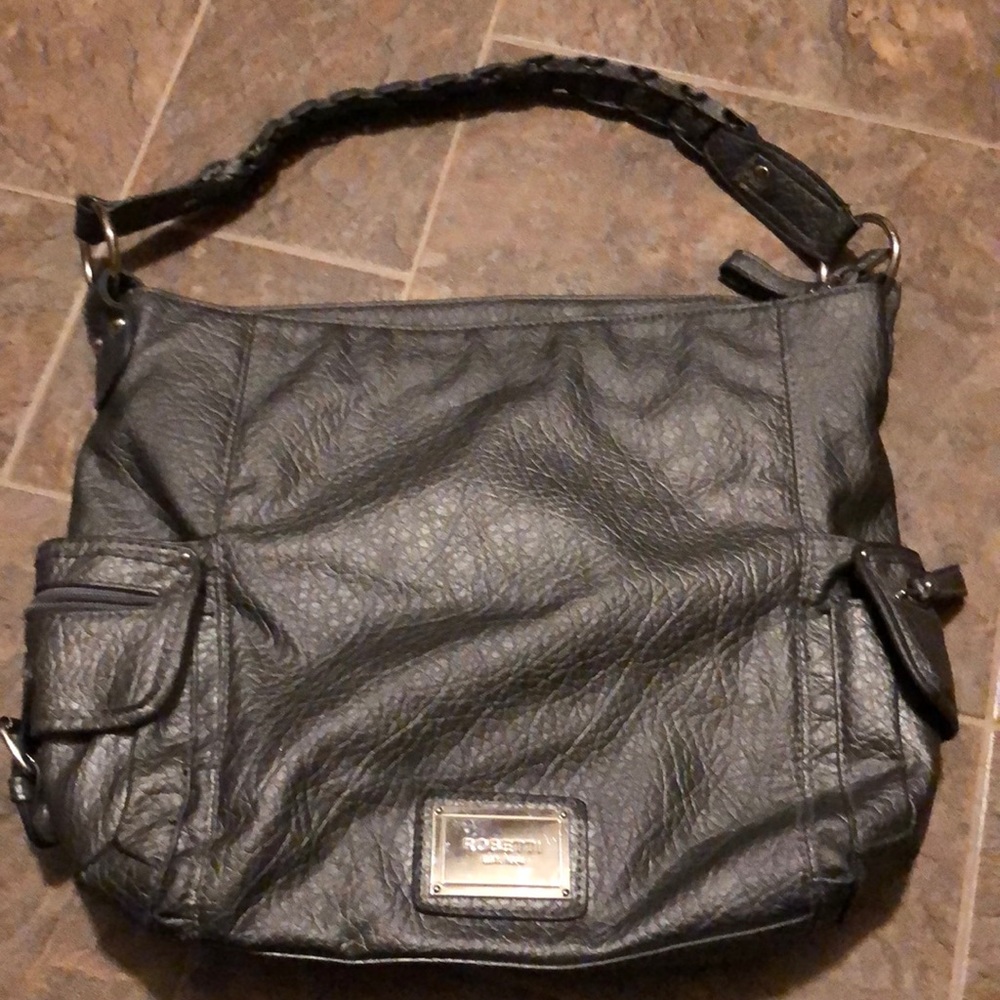 Cute dark silver shoulder Rosetti shoulder bag